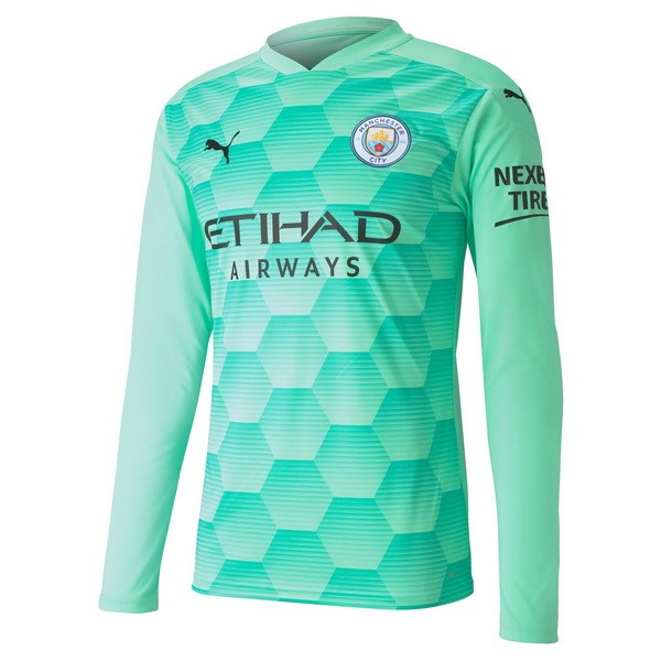 Tailandia Camiseta Manchester City 2ª Kit ML Portero 2020 2021 Verde